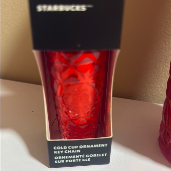 Starbucks Red Tumblr with matching ornament keychain bag charm - Picture 3 of 4